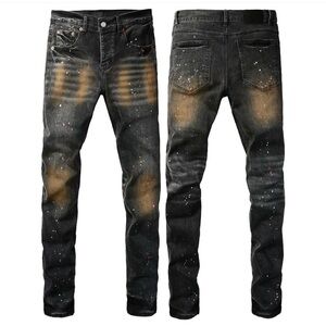 Stylish Black and Tan Men's Jeans